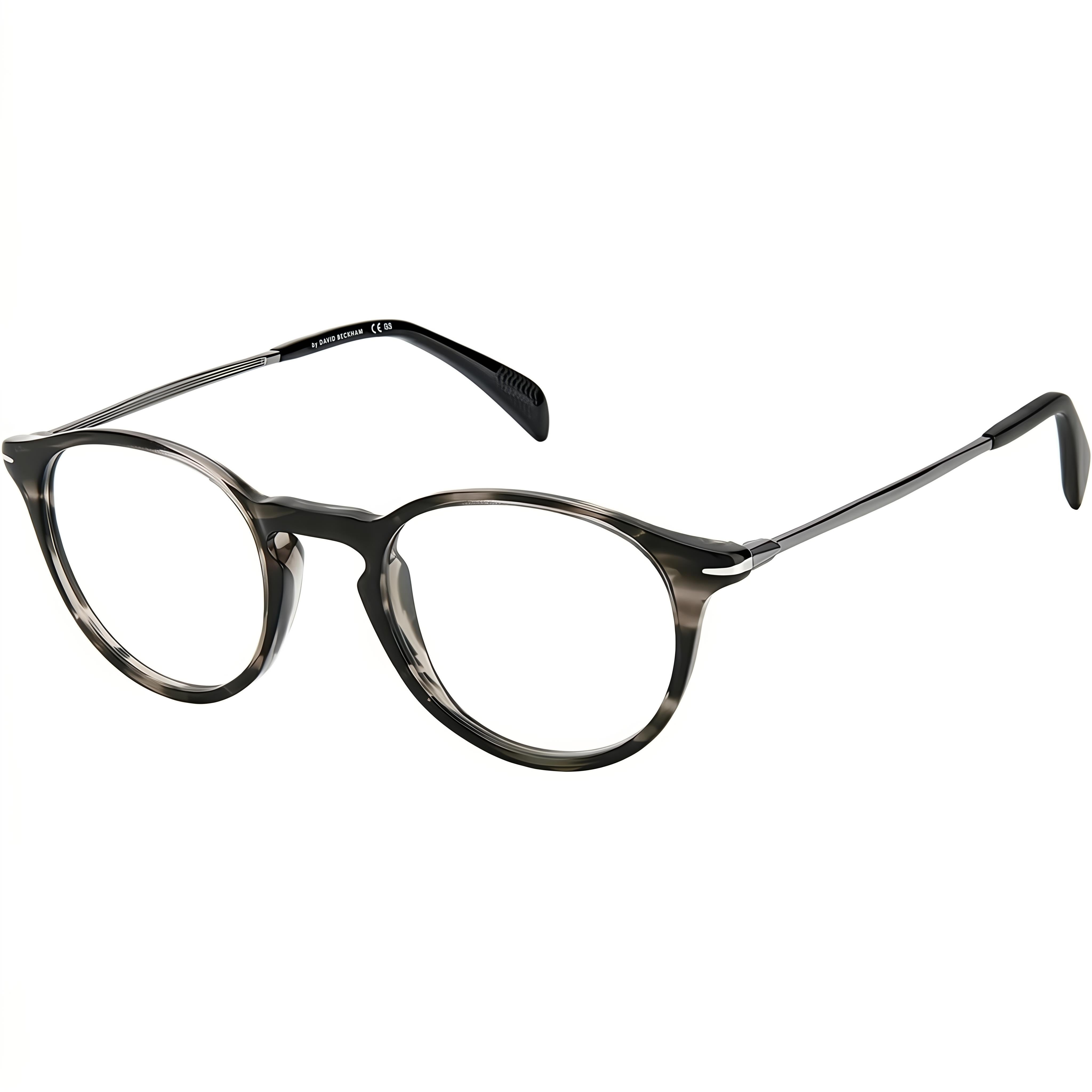 David Beckham DB 1049 Grey Round Unisex Eyeglasses, Plastic, Photo 1