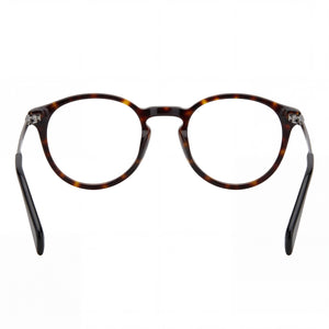 David Beckham DB 1049 Round Eyeglasses Unisex — side view, Havana Plastic temples