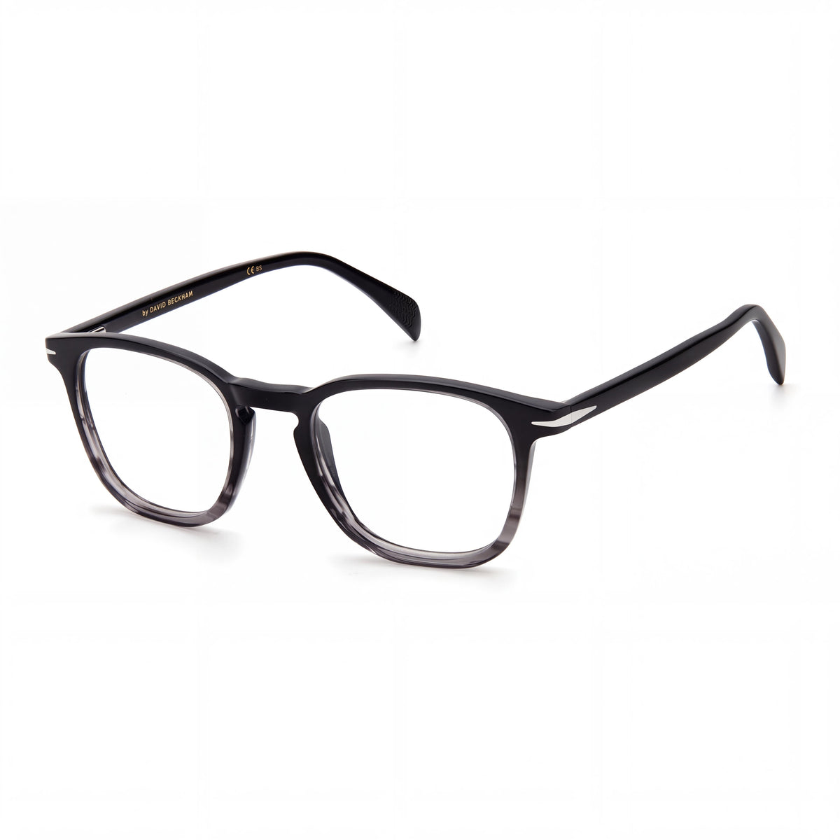Gafas graduadas unisex David Beckham Db 1050 Black Greyhorn rectangulares, 49mm, Photo 1