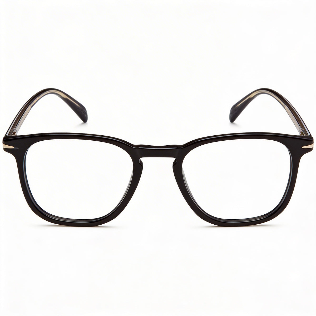 David Beckham Db 1050 Black Square Eyeglasses Unisex, Acetate 49mm, Photo 2