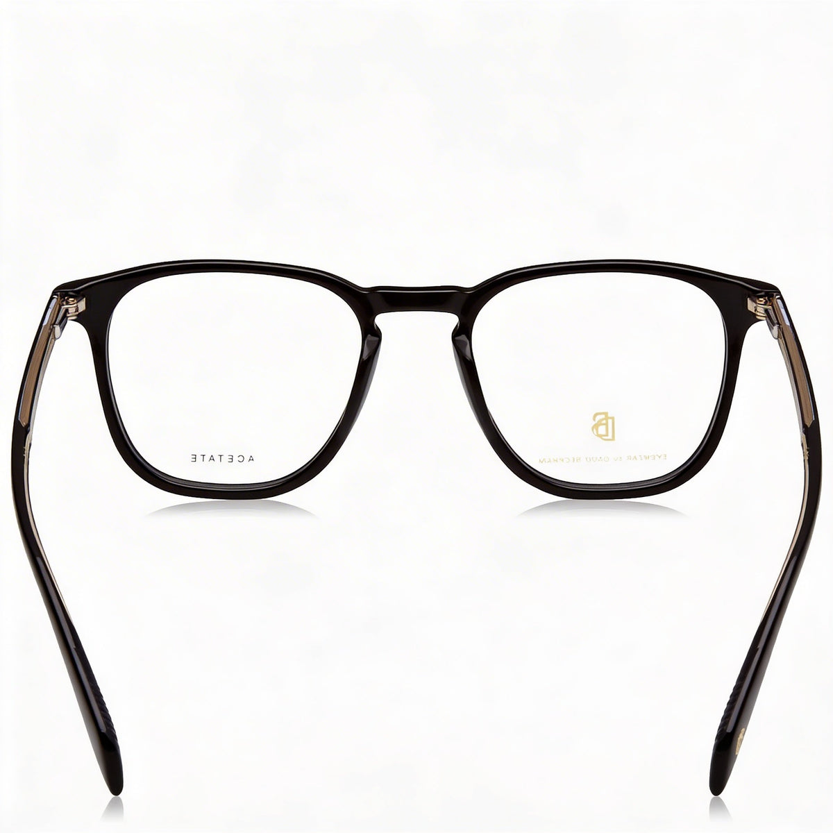 David Beckham Db 1050 Black Square Eyeglasses Unisex, Acetate 49mm, Photo 3