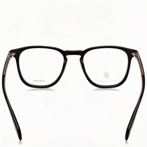David Beckham Db 1050 Square Eyeglasses Unisex — side view, Black Acetate temples