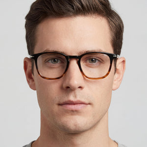David Beckham DB 1050 Rectangle Eyeglasses Unisex — side view, Brown Plastic temples