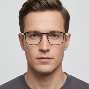 David Beckham DB 1067 Rectangle Eyeglasses Unisex — side view, Black Acetate temples