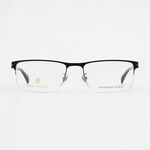 David Beckham Db 1068 Rectangle Eyeglasses for Men — front view, Alloy Steel