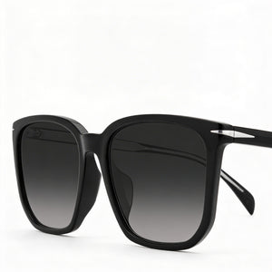 David Beckham Db 1071/F/S Rectangular Sunglasses Men — side view, Non-Polarized Dark Grey Shaded lens