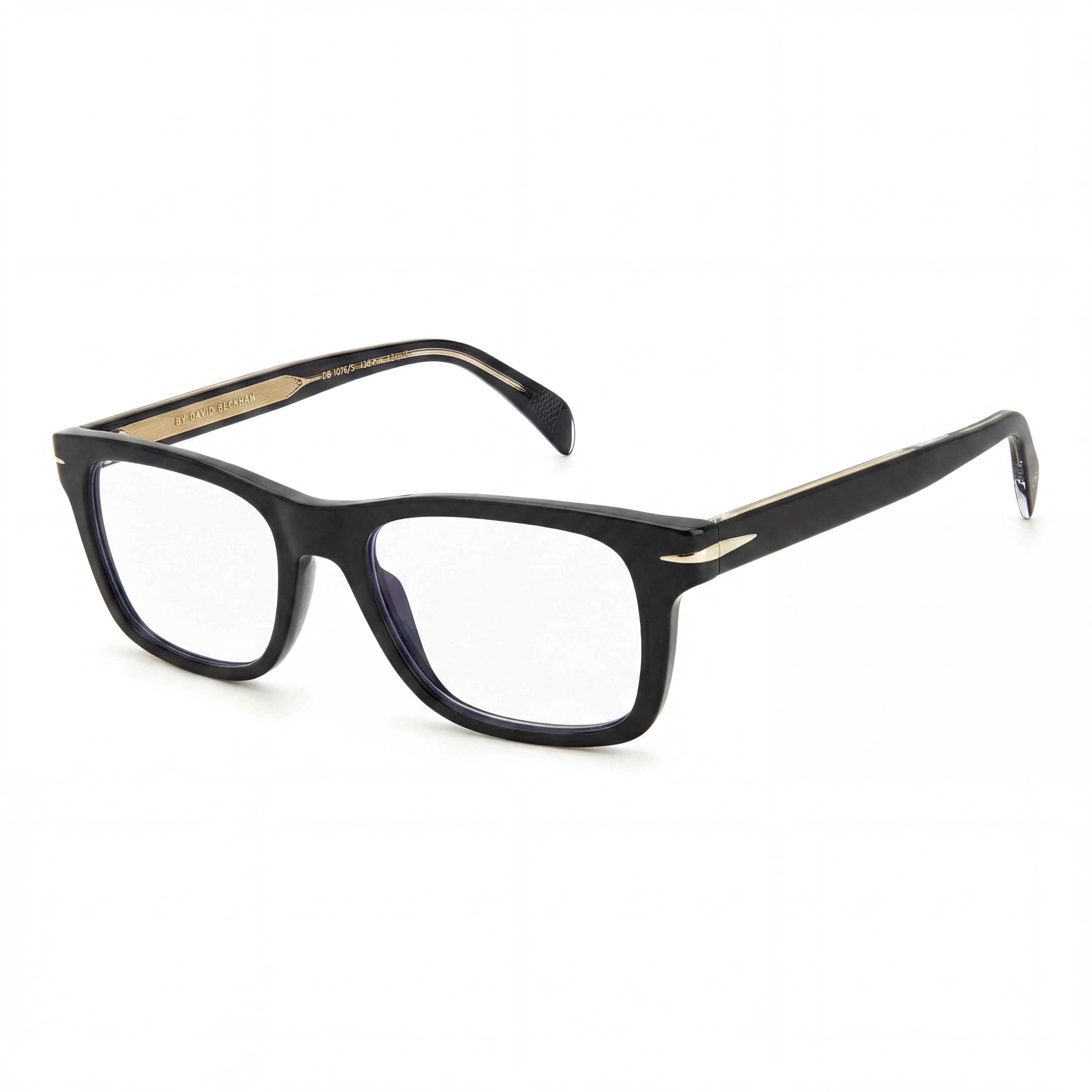 Gafas de sol rectangulares David Beckham DB 1073/BB negras y doradas para hombre, 52 mm, Photo 1