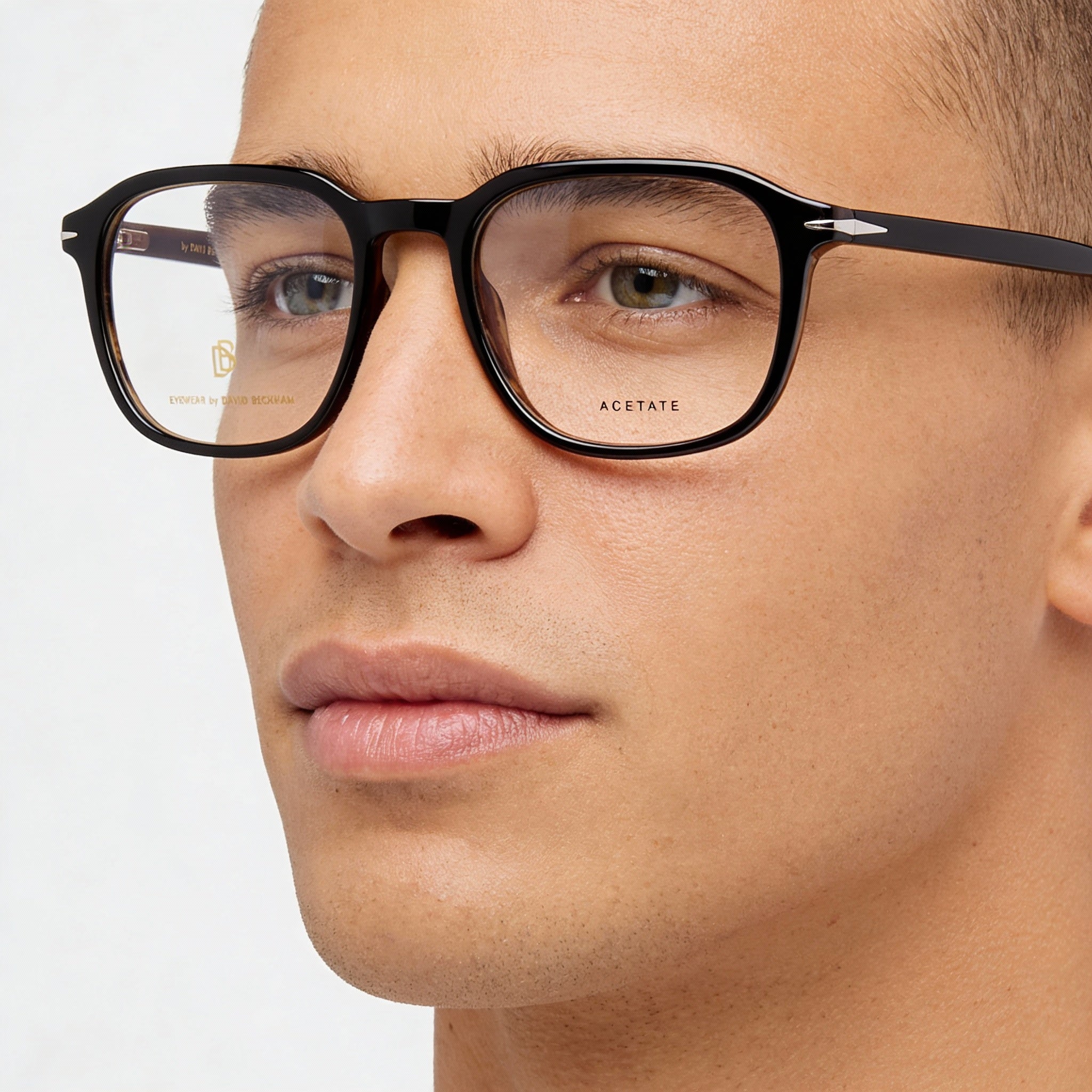 David Beckham DB 1084 Black Brown Rectangle Eyeglasses for Men, Photo 3