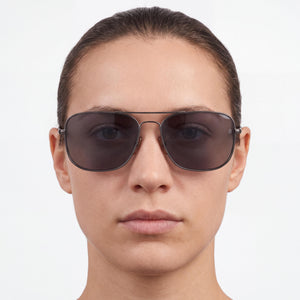 David Beckham DB 1093/S Aviator Sunglasses Unisex — side view, Non-Polarized Dark Ruthenium lens