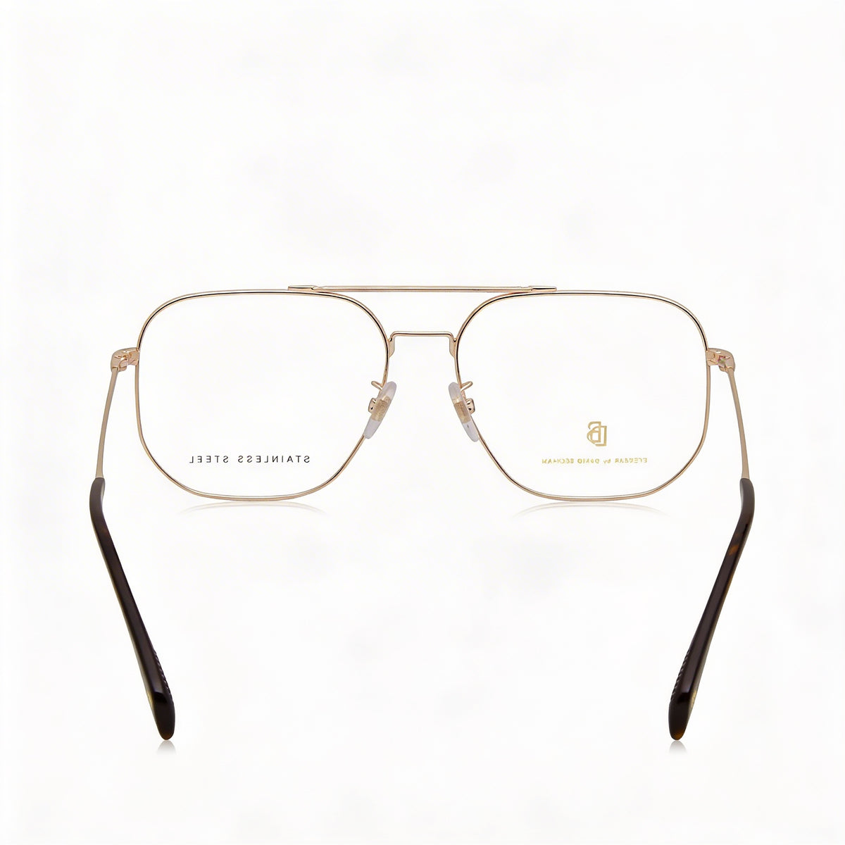 David Beckham Db 1096 Gold Oval Eyeglasses Unisex, Metal 57mm, Photo 3