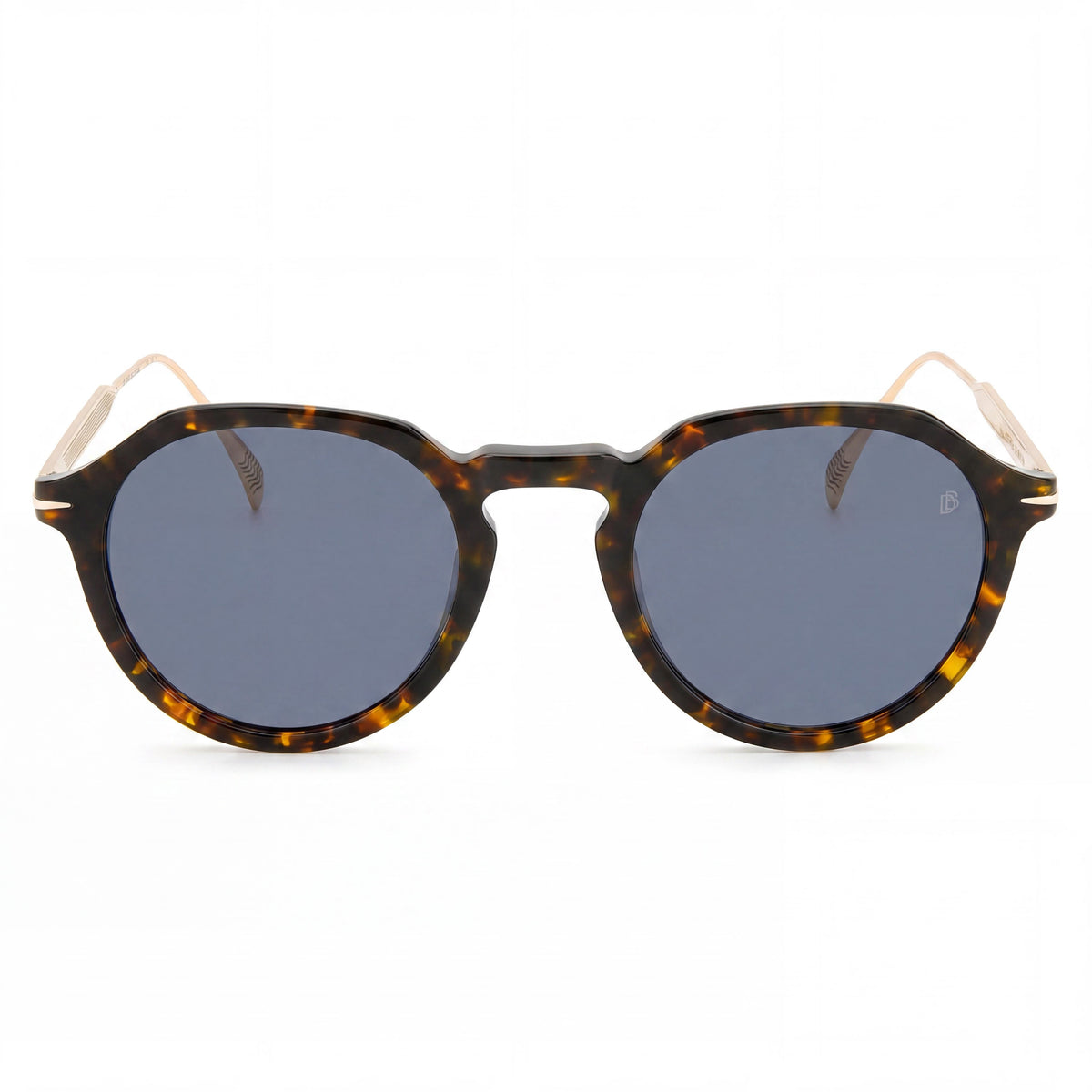 David Beckham DB 1098/S Havana Gold Round Sunglasses for Men, 49mm, Photo 2