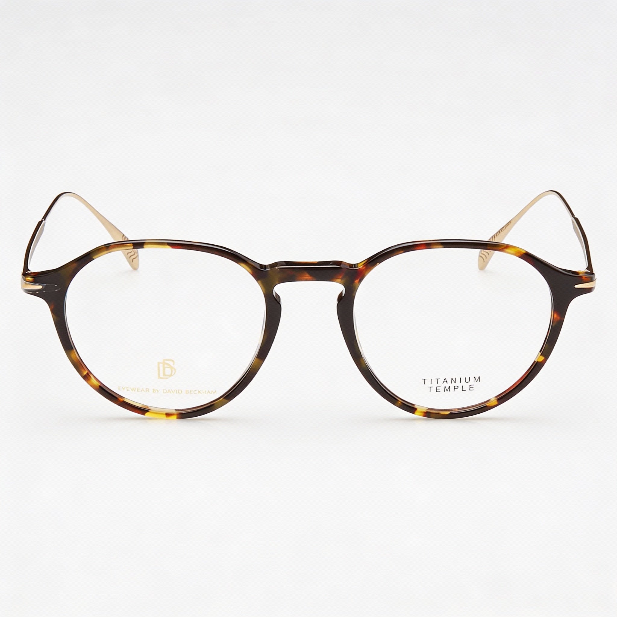 Gafas redondas David Beckham DB 1105 Havana Gold para hombre, Photo 2