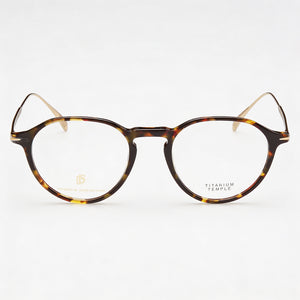 David Beckham DB 1105 Round Eyeglasses for Men — front view, Plastic