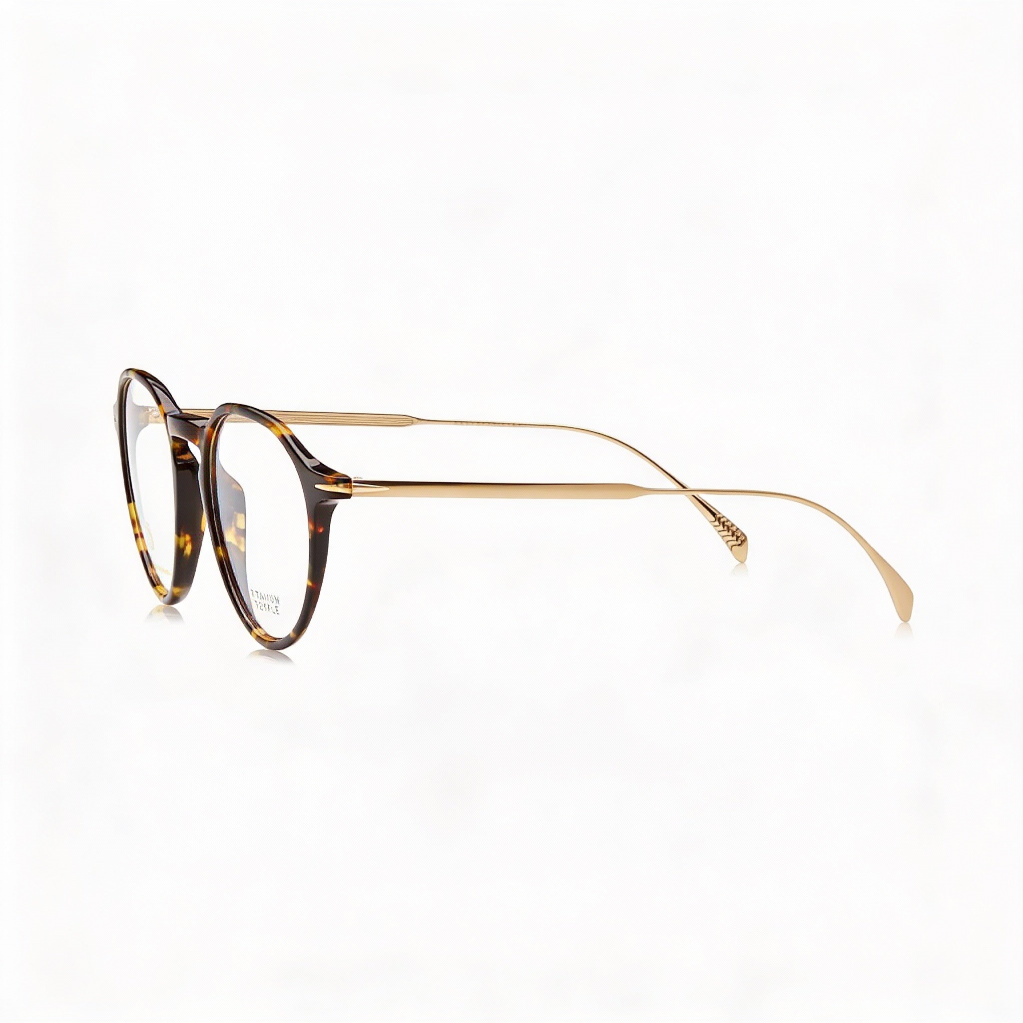 Gafas redondas David Beckham DB 1105 Havana Gold para hombre, Photo 3