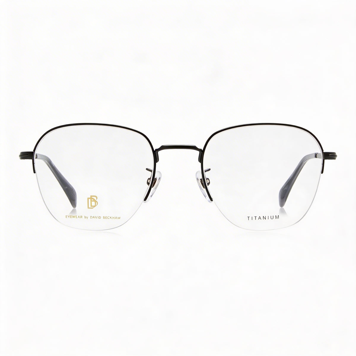 David Beckham Db 1109/G Black Oval Eyeglasses for Men, Titanium 52mm, Photo 2