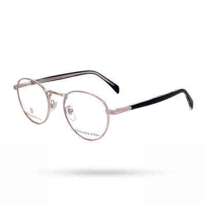 David Beckham DB 1127 Gold Round Eyeglasses Unisex, Alloy Steel frame