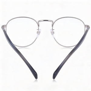 David Beckham DB 1127 Round Eyeglasses for Men — front view, Alloy Steel
