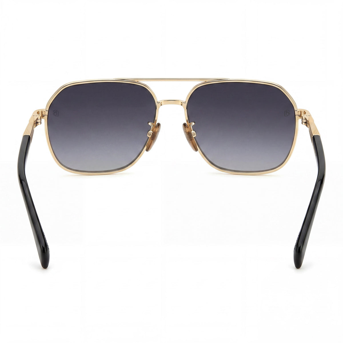 Gafas de sol cuadradas unisex David Beckham en dorado con lentes sombreadas negras/grises, 59 mm, Photo 4