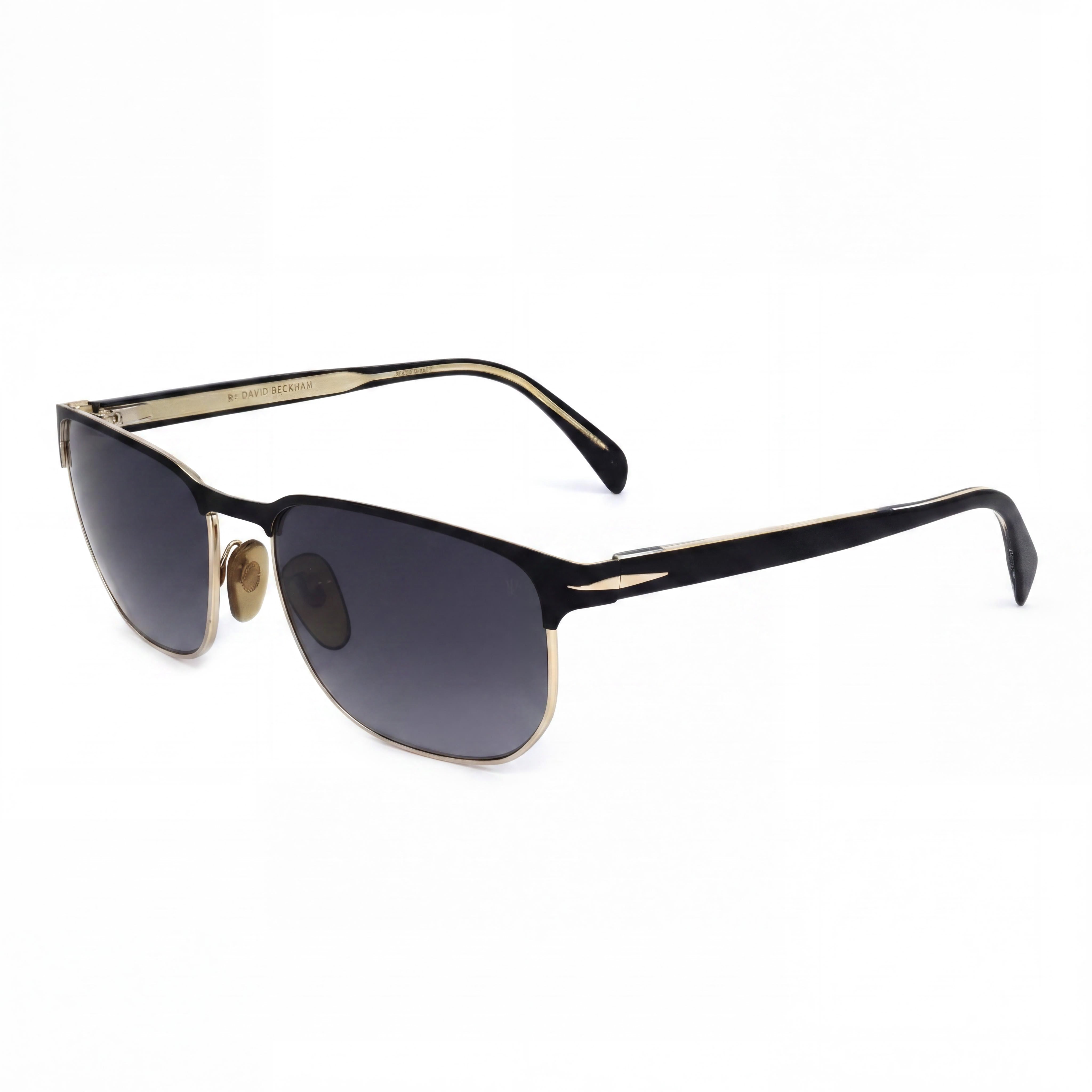 David Beckham DB 1131/S Black Gold Square Sunglasses for Men, 59mm, Photo 1