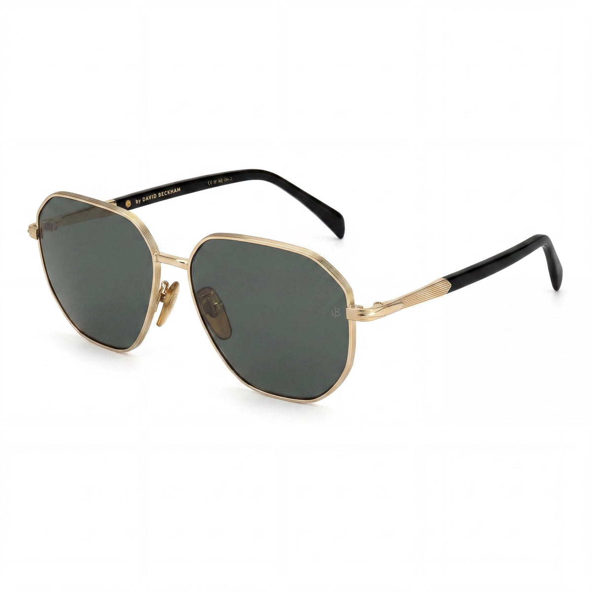 David Beckham Db 1132/F/S Gold Black Aviator Sunglasses Unisex, 60mm, Photo 1