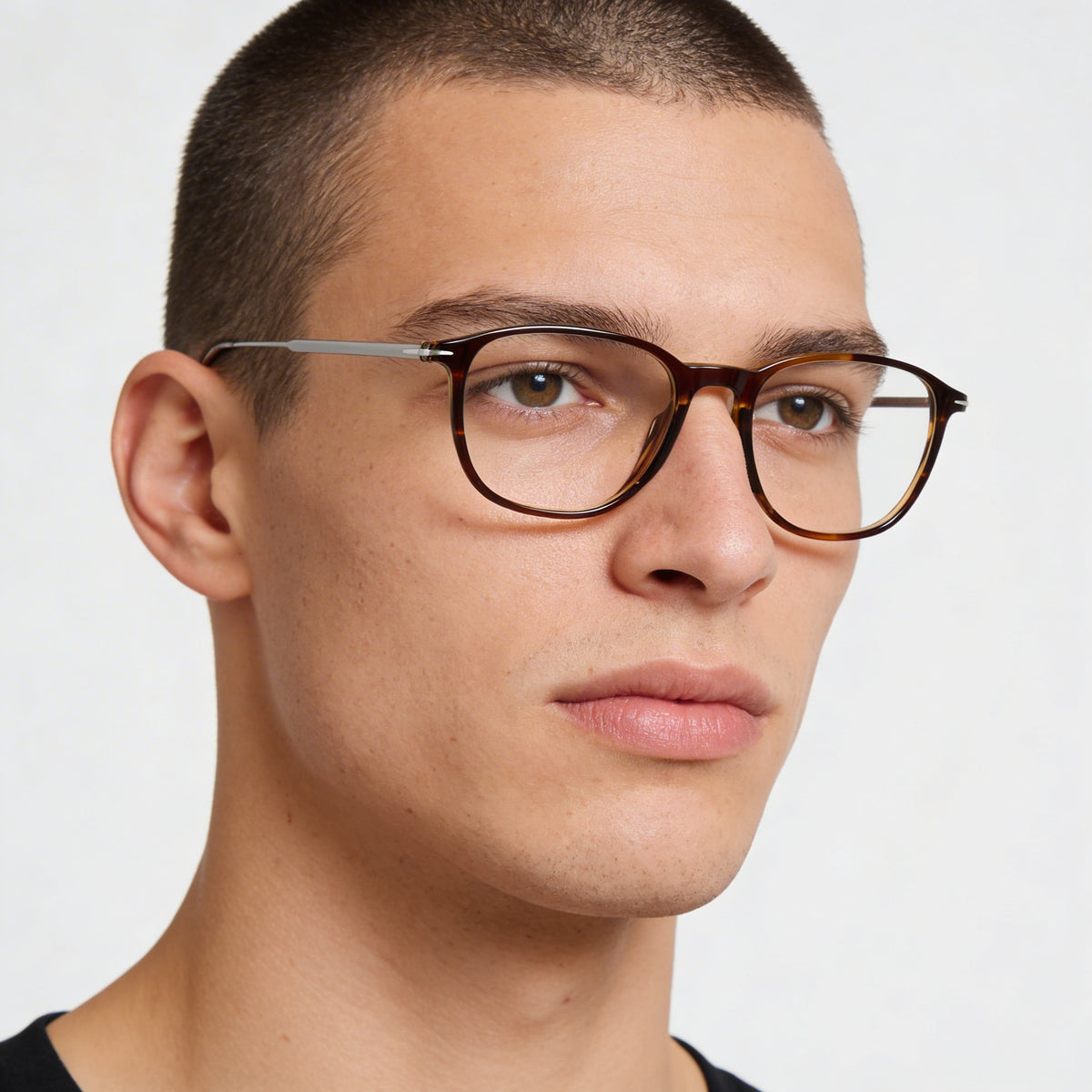 Gafas graduadas cuadradas para hombre David Beckham DB 1148 en color marrón cuerno y rutenio, Photo 4