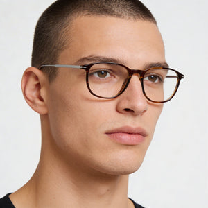 David Beckham DB 1148 Square Eyeglasses for Men — interior view, Plastic demo lenses