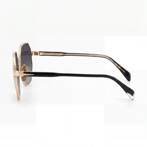 David Beckham DB 1162/F/S Rectangular Sunglasses Men — side view, Non-Polarized Gold Black lens