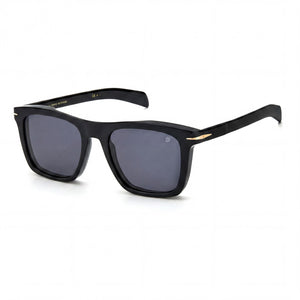 David Beckham DB 7000/S Black Rectangle Sunglasses for Men, Gold lens