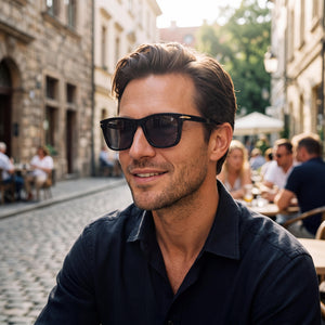 David Beckham DB 7000/S Black Sunglasses Men — lifestyle wear, rooftop evenings and sunset hours