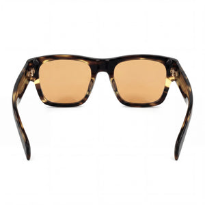 David Beckham Db 7000/S Bold Rectangle Sunglasses Men — side view, Non-Polarized Striped Brown lens