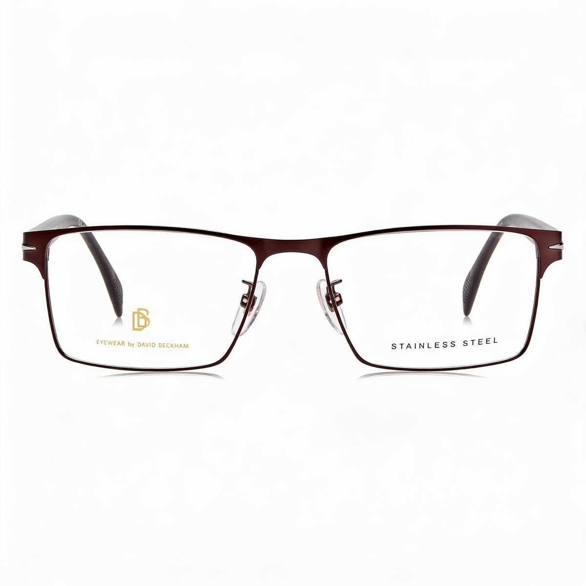 David Beckham DB 7015 Matte Brown Rectangle Eyeglasses Unisex, 56mm, Photo 2