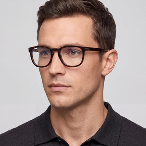 David Beckham DB 7022/BB Rectangle Eyeglasses for Men — interior view, Polycarbonate demo lenses