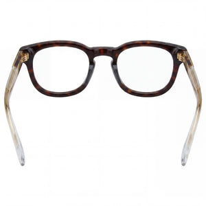 David Beckham Db 7050 Rectangle Eyeglasses Unisex — side view, Havana Plastic temples
