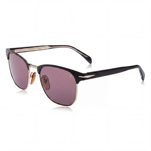 David Beckham Db 7057/F/S Black Square Sunglasses Unisex, Matte Black Gold lens