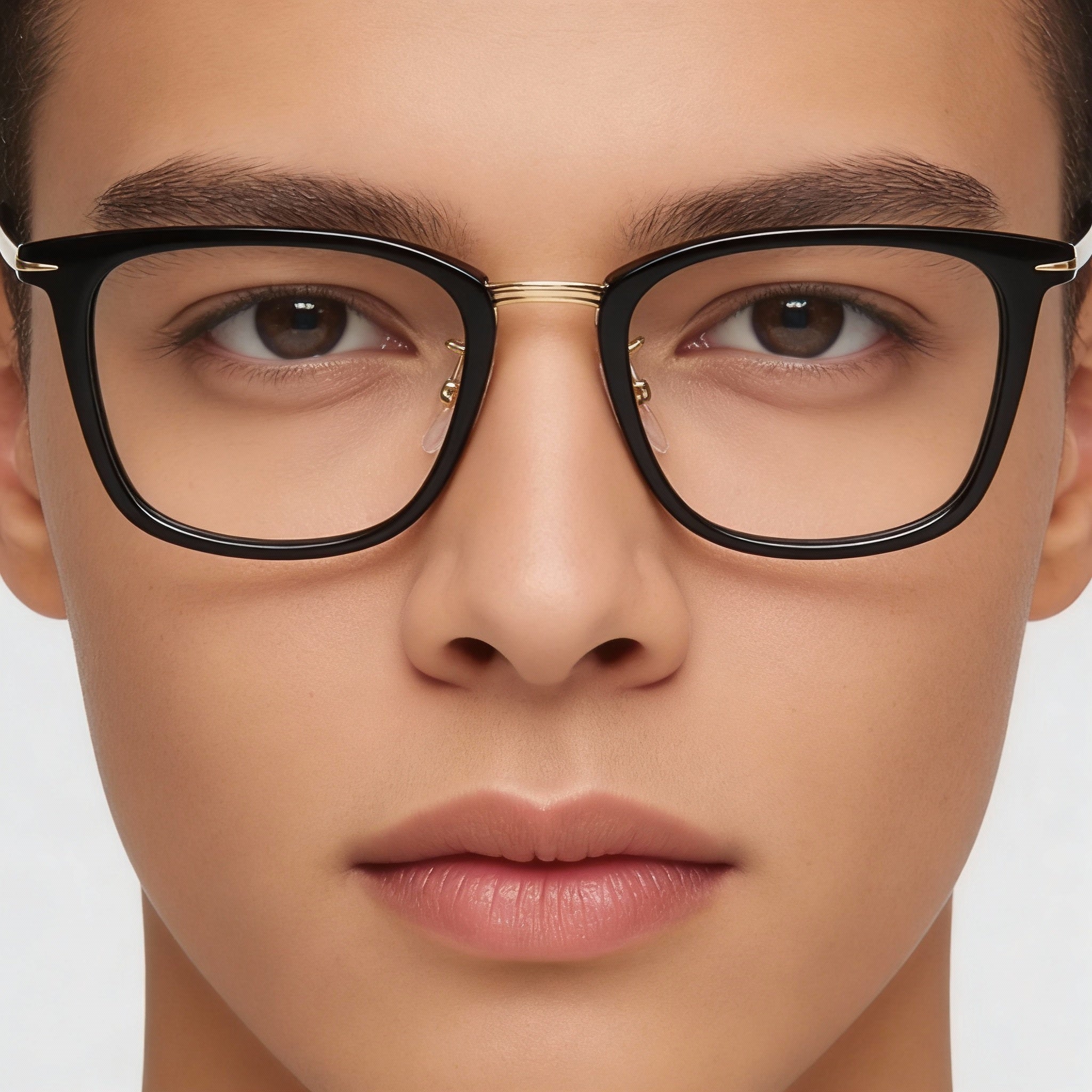 Gafas unisex David Beckham DB 7060/F cuadradas negras y doradas, Photo 3
