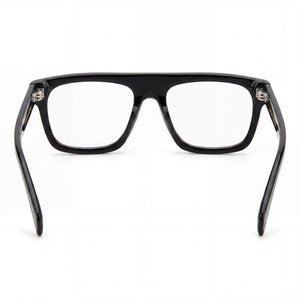 David Beckham Db 7096 Rectangle Eyeglasses Men — side view, Black Acetate temples
