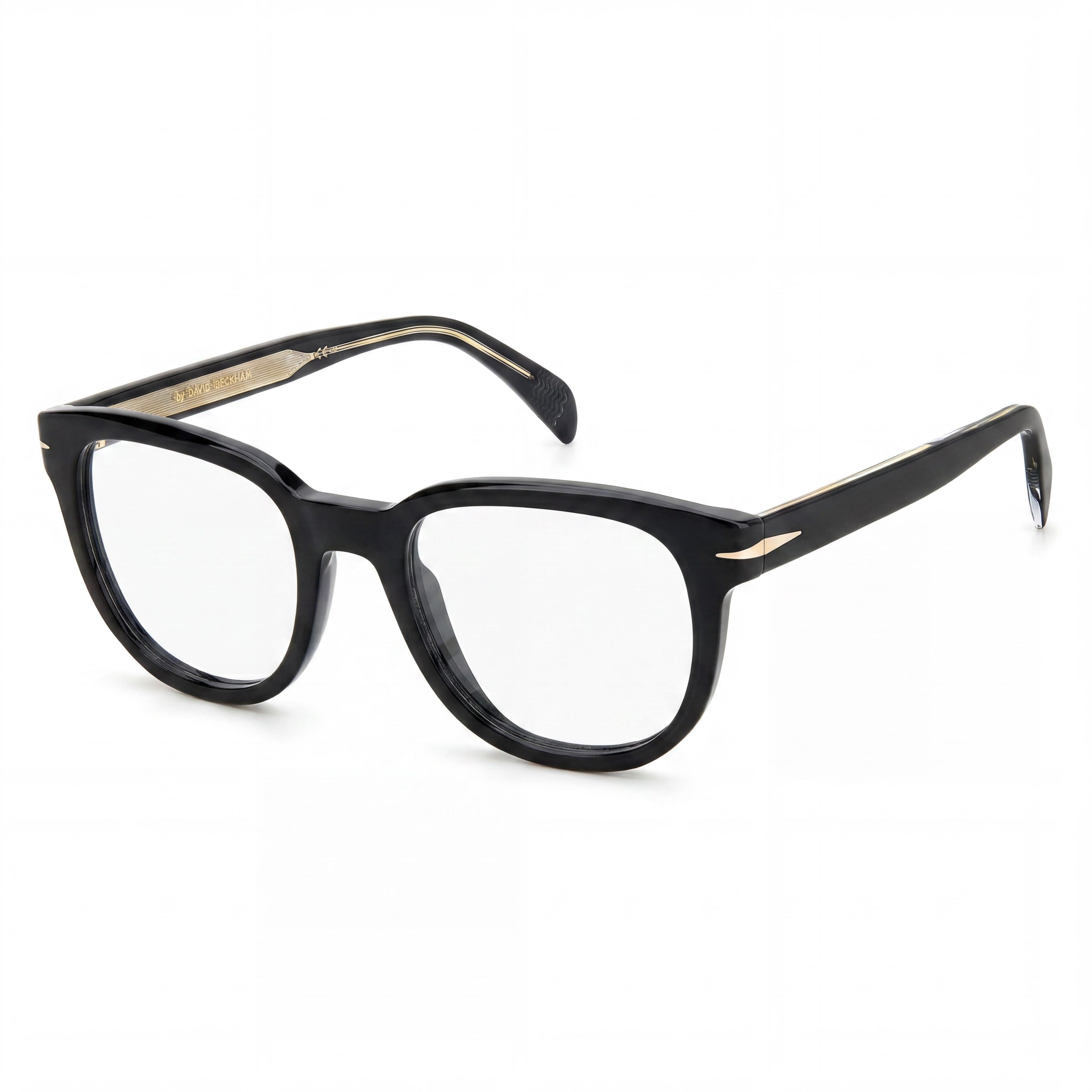 David Beckham DB 7097 Black Rectangle Unisex Eyeglasses, Photo 1