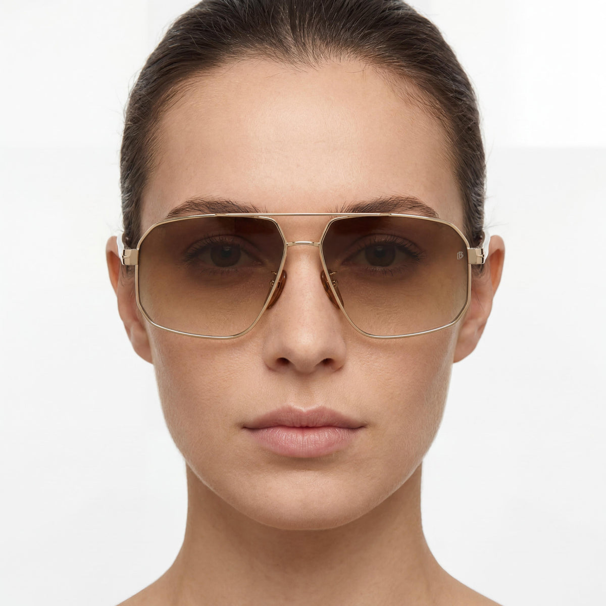 Gafas de sol aviador para mujer David Beckham DB 7102/S en color dorado, 61mm, Photo 3