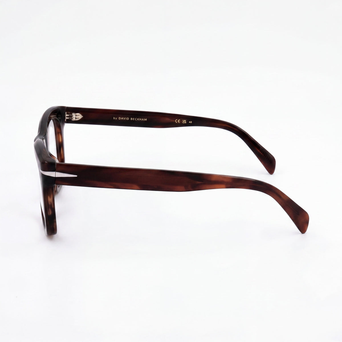 Gafas David Beckham DB 7105 para hombre, estilo casual, sin polarizar, con montura de plástico y lentes de policarbonato, color cuerno marrón, 51 mm, Photo 2