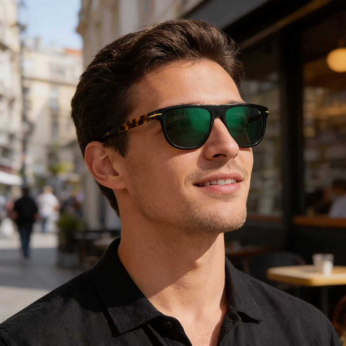 David Beckham DB 7111/S Black Square Sunglasses for Men, 56mm, Photo 5