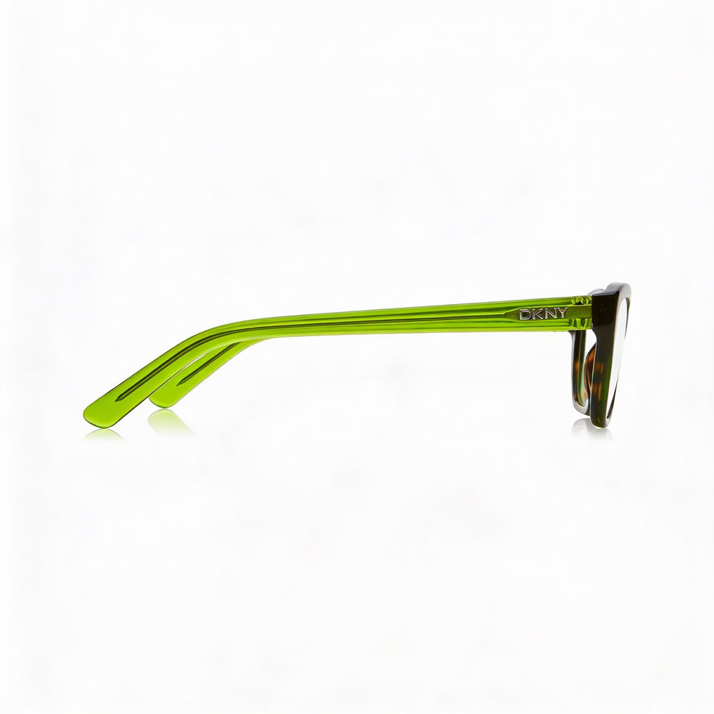 DKNY 0DY4665 Rectangle Eyeglasses Women — side view, Havana Plastic temples
