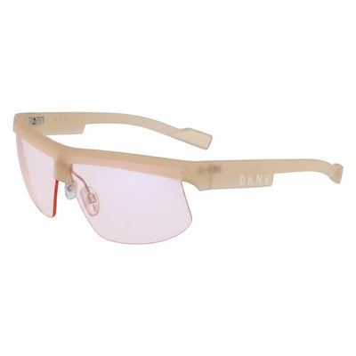 DKNY Classic Beige Shield Sunglasses for Women, Pink Gradient Lens — hero view