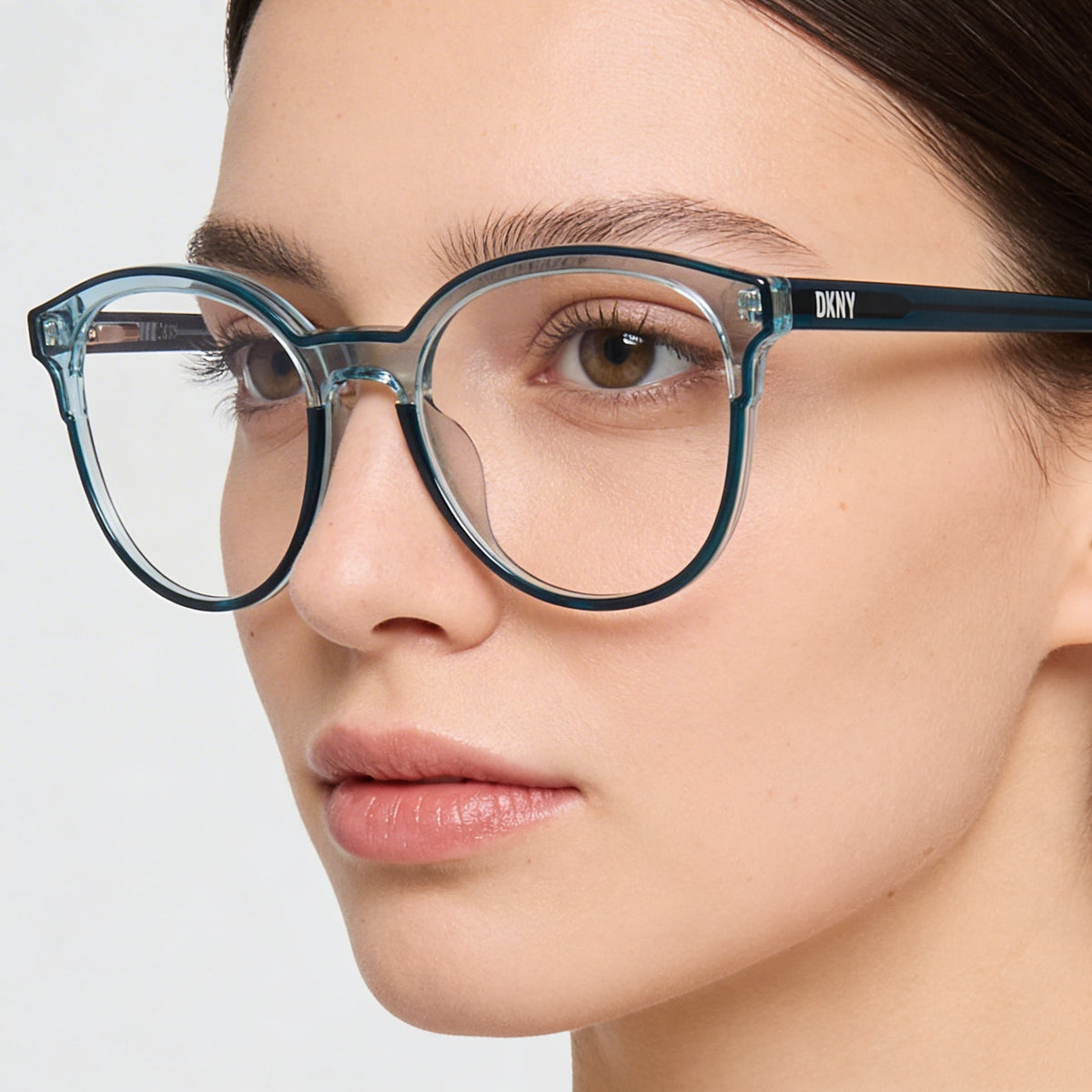 Gafas graduadas ovaladas para mujer DKNY Classic Double Sage, 50 mm, Photo 3