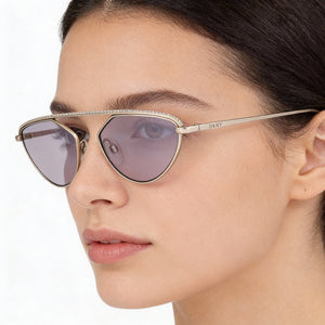 DKNY Classic Silver Sunglasses Women — lifestyle wear, coastal walks and seaside afternoons