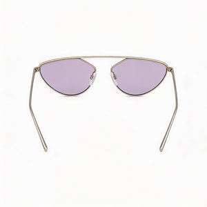 DKNY Classic Cat Eye Sunglasses Women — side view, Non-Polarized Light Smoke lens