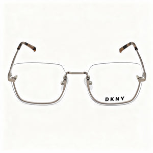 DKNY Dk1001 Square Eyeglasses for Women — interior view, Polycarbonate demo lenses