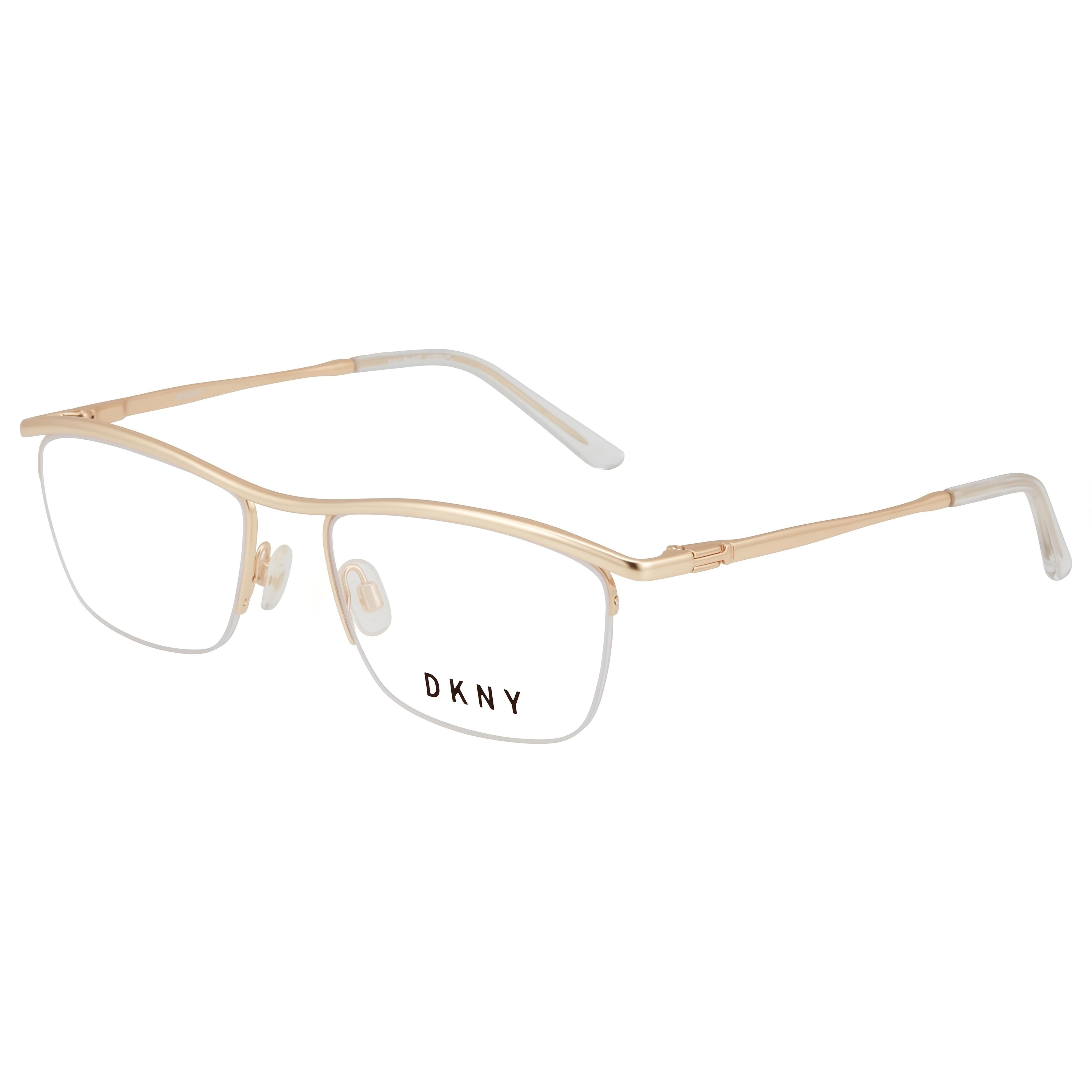 DKNY Dk1014 Gold Rectangle Eyeglasses for Women, Metal, 52mm, Photo 1