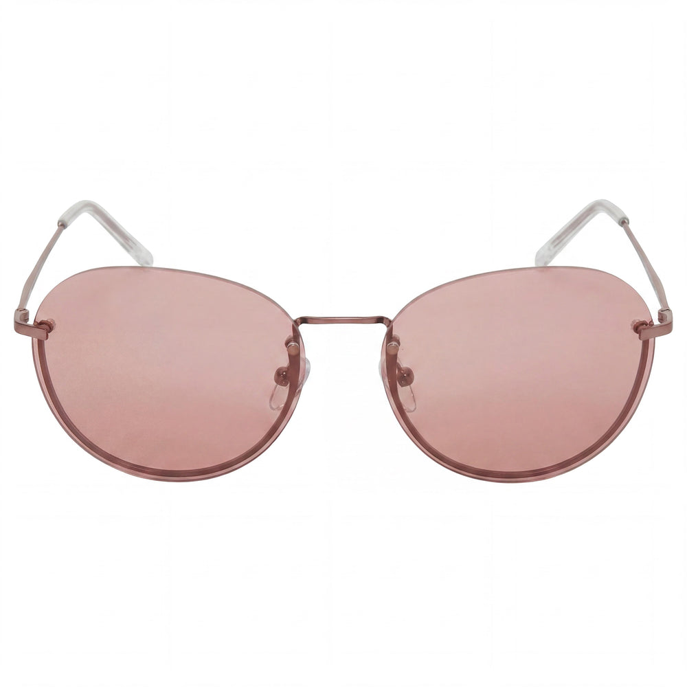 DKNY Dk101s Round Sunglasses for Women — front view, Metal frame