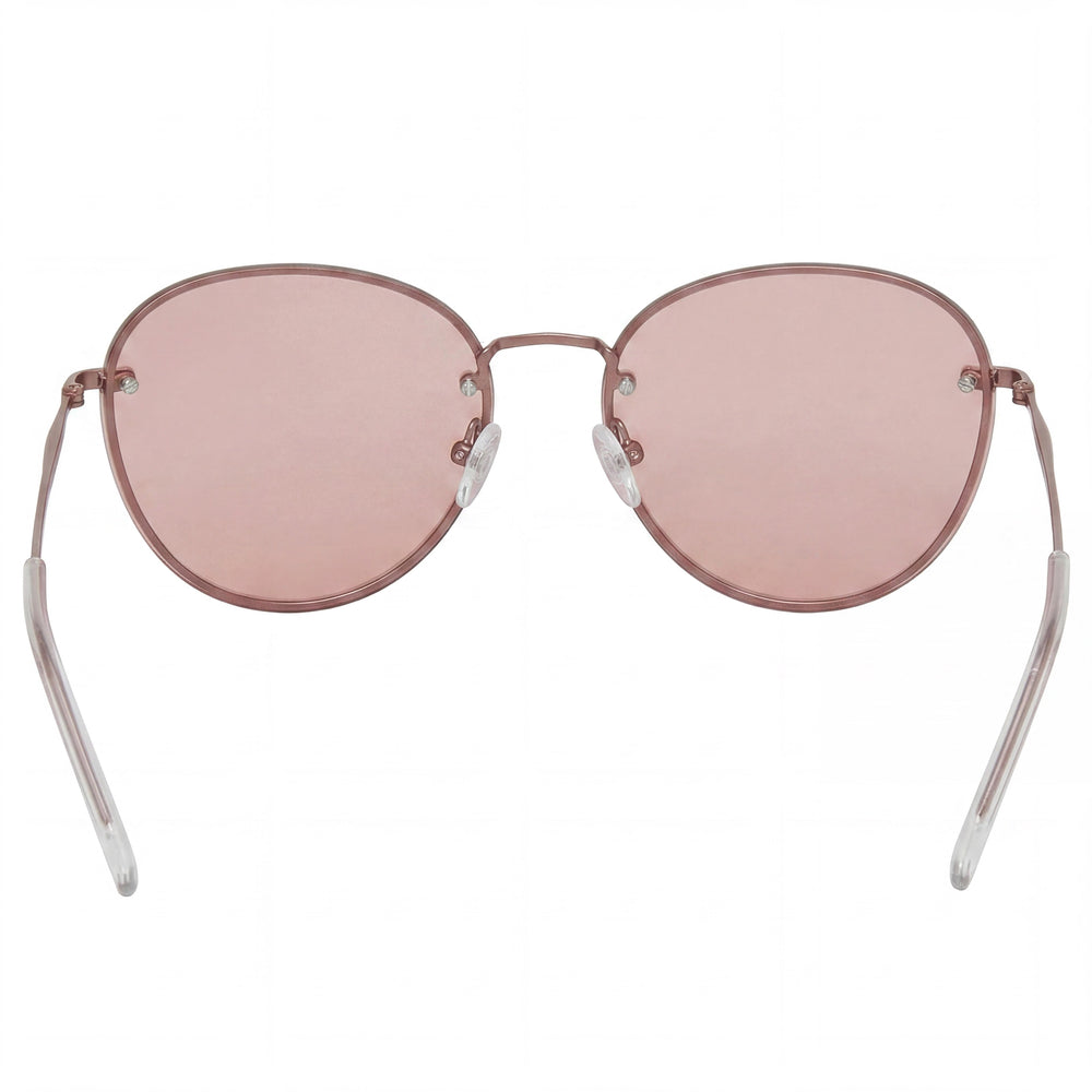 DKNY Dk101s Round Sunglasses Women — side view, Pink lens