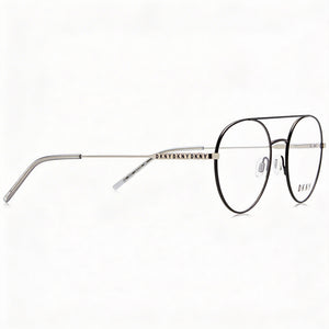 DKNY DK1025 46827 Rectangle Eyeglasses Women — side view, Gold Alloy Steel temples